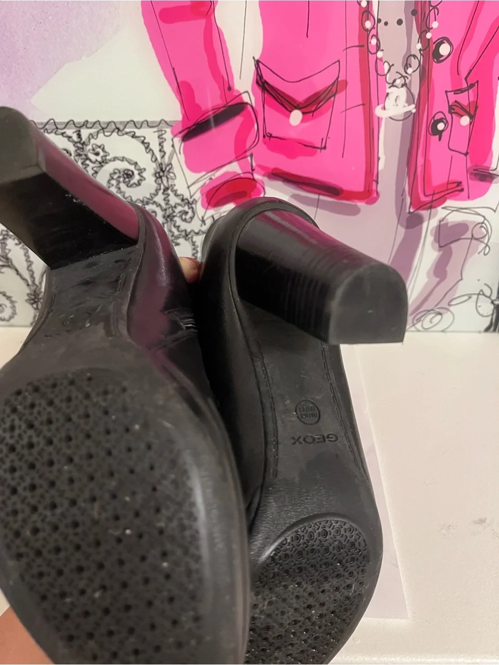 Geox Respira Black Leather Ankle Boots with Side Zippers - US Size 7.5